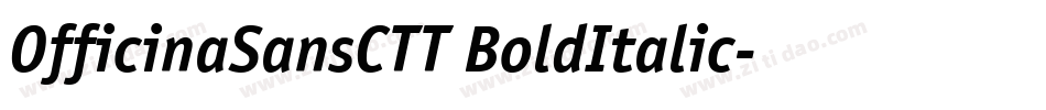 OfficinaSansCTT BoldItalic字体转换